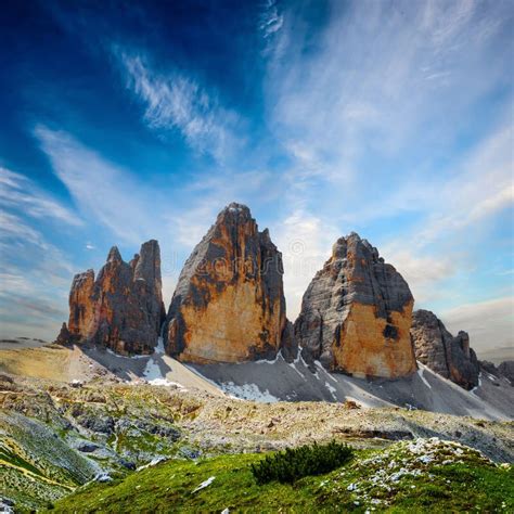 Tre Cime Di Lavaredo Dolomites Alps Italy Stock Photo Image Of