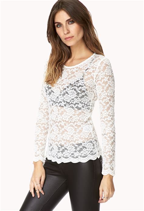 Lyst Forever 21 Darling Floral Lace Top Youve Been Added To The