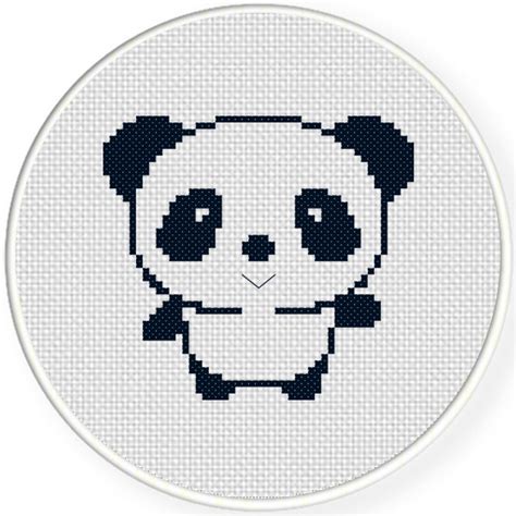 Cutey Panda Cross Stitch Pattern Daily Cross Stitch
