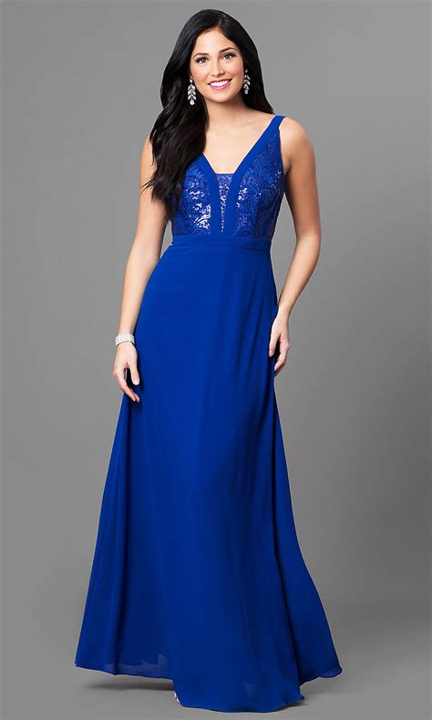 Royal Blue Long Dresses For Women
