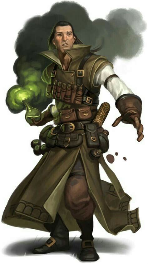 Human Alchemist Pathfinder Pfrpg Dnd Dandd D20 Fantasy Character Art Character Portraits