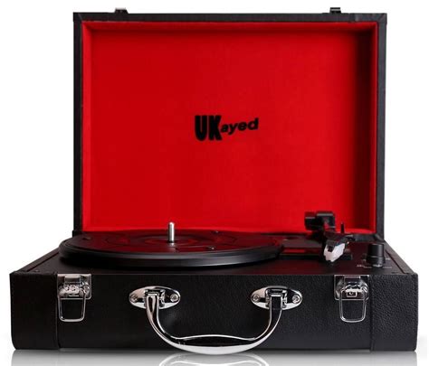 Ukayed Bluetooth Turntable This Snazzy Portable Record Player Comes With Bluetooth Features