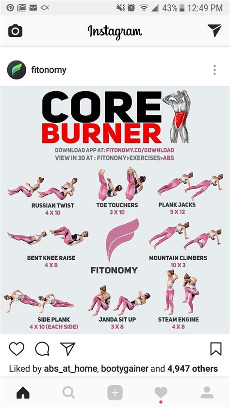 Core Ab Workout Ab Core Workout Abs Workout Abs Workout For Women