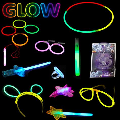 Glow Showbag Party Novelty Pack Neonglow In The Dark Flash Stick Wand