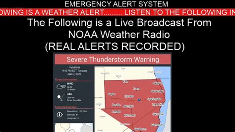 Severe Thunderstorm Warning Mi Eas148 Youtube