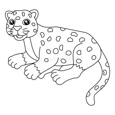 Jaguar Coloring Page Isolated For Kids Stock Vector Illustration Of