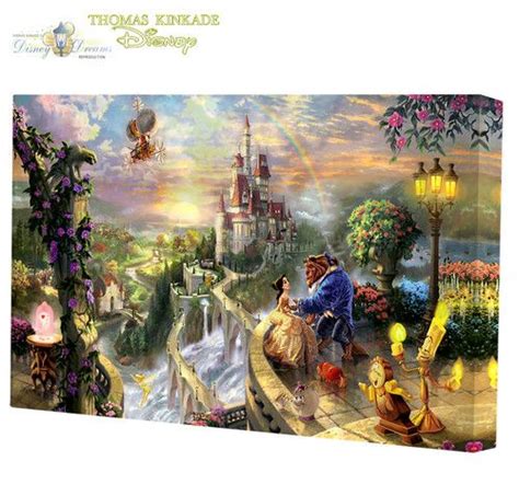 Thomas Kinkade Beauty And The Beast Disney Paintings Kinkade Disney