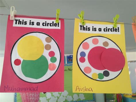Circle Preschool Arts And Crafts Preschool Art Shapes