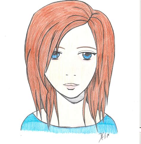 Manga Female Head By Songbreez On Deviantart