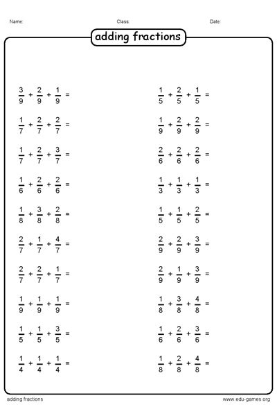 Adding fractions (basic review) | same or different denominators. Free Adding 3 Fraction Worksheets With Unlike Denominators