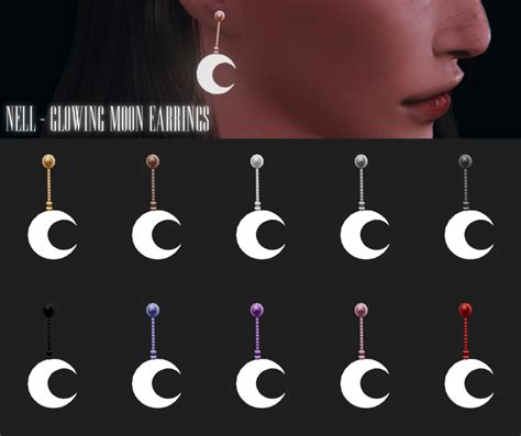 Nell — Glowing Moon Earrings Hq Compatible Base Game Moon