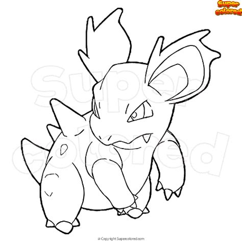 Coloriage Pokemon Nidorina