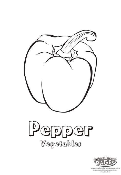 The red pepper coloring pages also available in pdf file. Pepper Coloring Page at GetColorings.com | Free printable ...