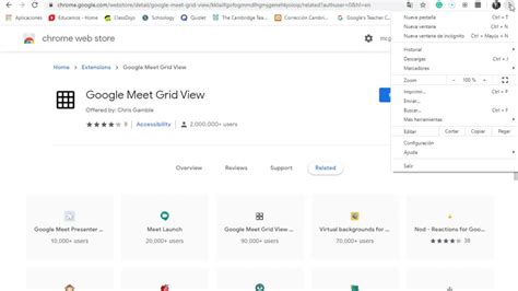 Maybe you would like to learn more about one of these? Google Meet - Tutorial cambio extensión GRID. - YouTube