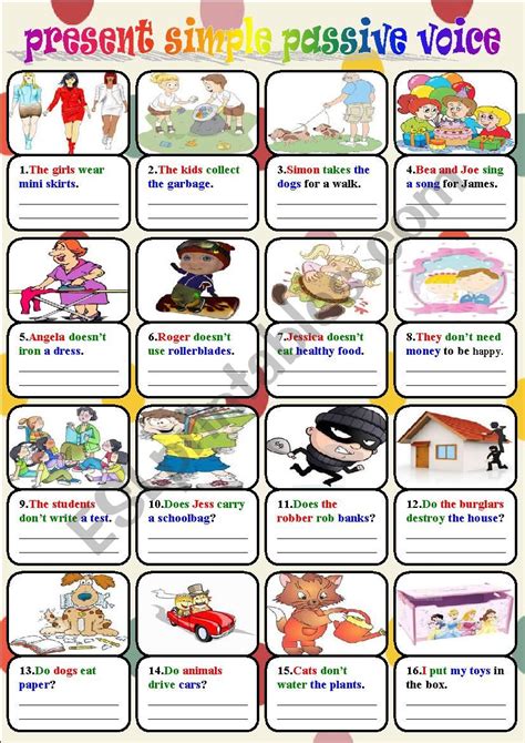 Passive Voice Present Simple ESL Worksheet By LILIAAMALIA