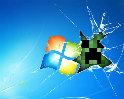 Free Download Minecraft Creeper Break Windows Wallpaper Gaming Now