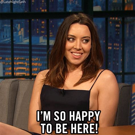 Aubrey Plaza Lol  By Late Night With Seth Meyers Find And Share On Giphy