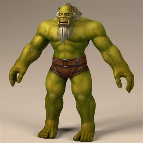 World Of Warcraft Orc Male 3d Model By Alza3d
