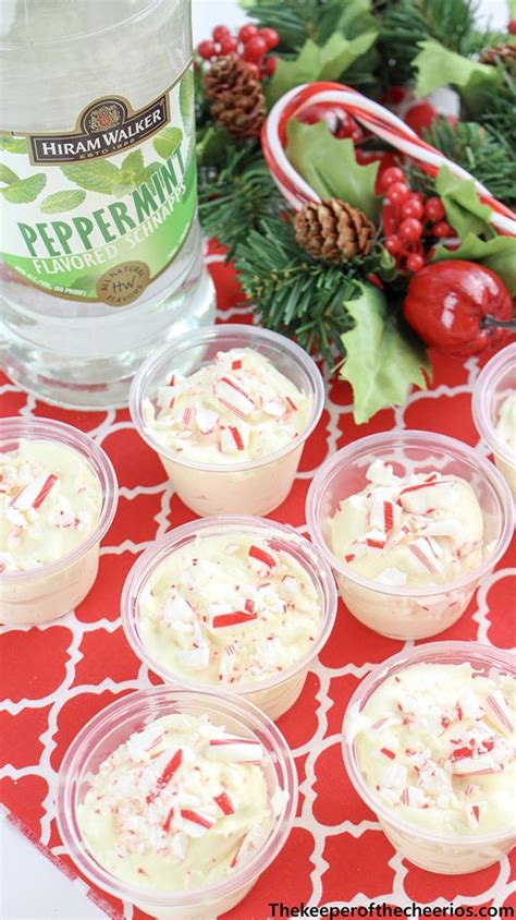 Candy Cane Pudding Shots Recipe Christmas Drinks Alcohol Recipes