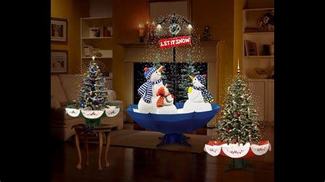 5 out of 5 stars. LED lights musical snowing christmas decoration with ...
