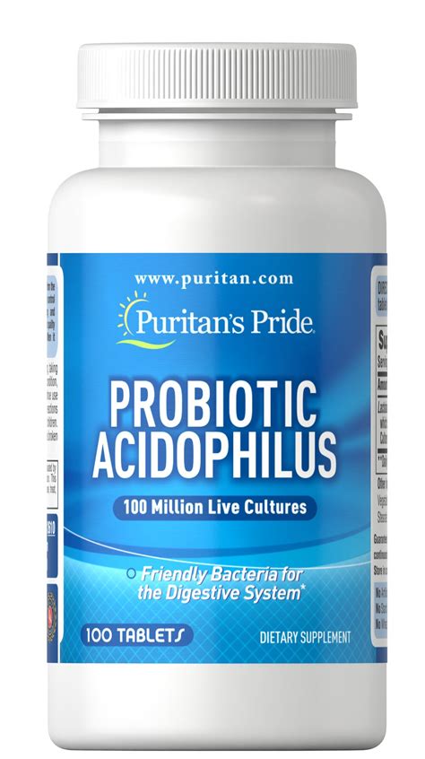 Probiotic Acidophilus 100 Capsules Puritans Pride