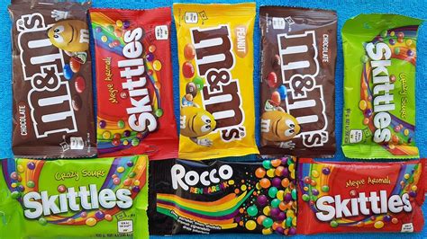 Rainbow From Skittles Mandms Rocco Satisfying Video And Sound Unpacking Dragees Asmr Youtube