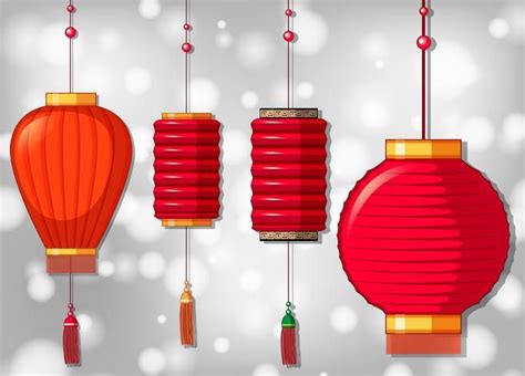 Four Chinese Lanterns In Different Designs Chinese Lanterns Lanterns