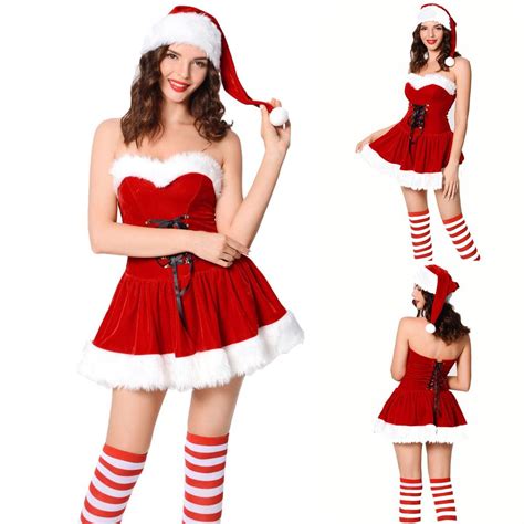 Satın Alın Womens Sexy Christmas Costumes Cosplay Stage Show Costumes Dress Joom