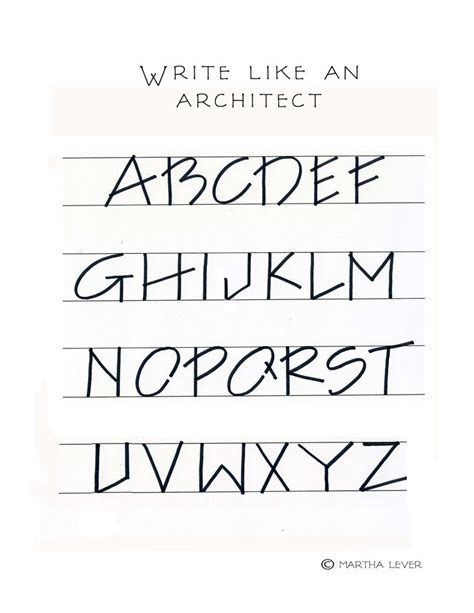 Marthas Paintings Architect Writing Architectural Lettering
