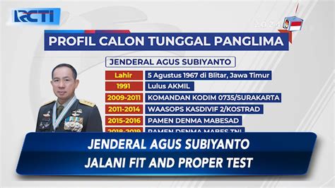 Jenderal Agus Subiyanto Jalani Fit And Proper Test Di Dpr Sis