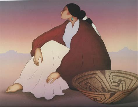 Rcgorman Navajo Woman With Basket Native American Indian Southwest Art Southwestart