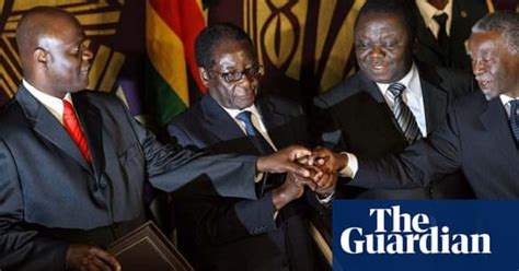 Zimbabwe Rivals Sign Power Sharing Deal World News The Guardian