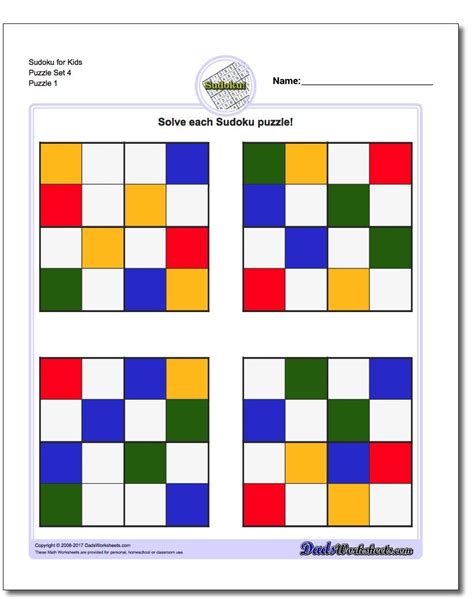 Kids Color Sudoku Pikolleague
