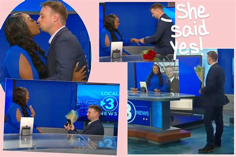 Watch Local News Anchor Get Surprised By Reporter Boyfriend Popping The