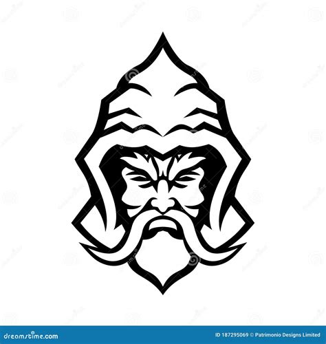 Wizard Sorcerer Logo Design Mascot Vector Illustration Cartoondealer