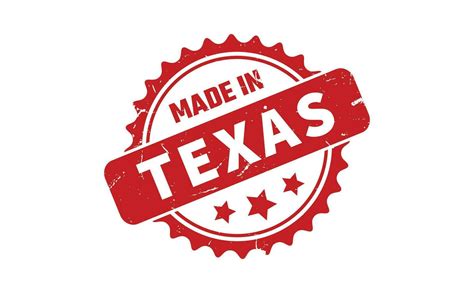 Made In Texas Rubber Stamp 25380385 Vector Art At Vecteezy