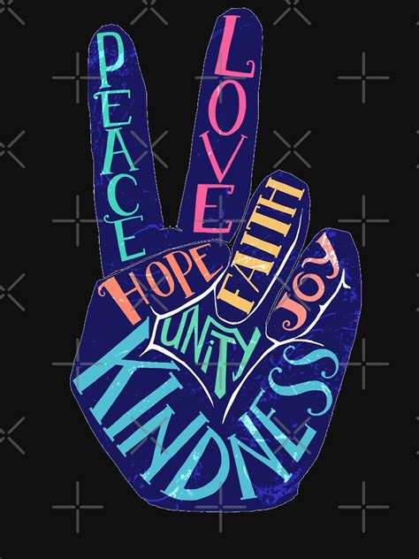 Peace Love Hope Faith Joy T Shirt By Chuft Redbubble