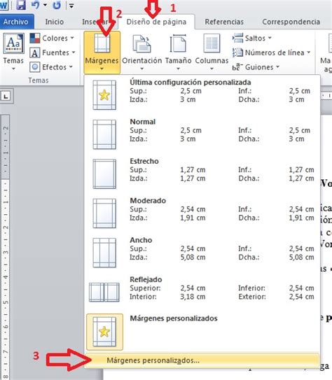 Establecer Los Márgenes En Word Informática Cotidiana
