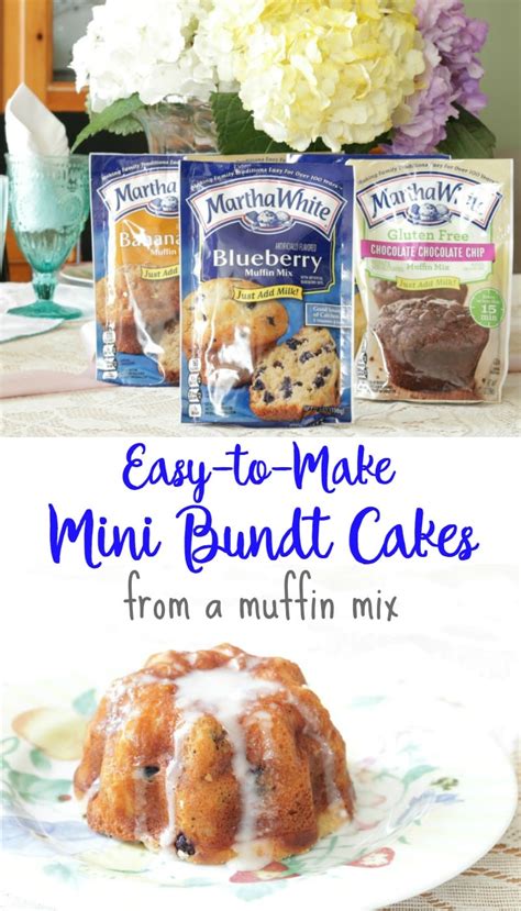 Like most cake recipes, these mini pound cakes begin by creaming room temperature butter and sugar together. Mini Blueberry Bundt Cakes Made from Muffin Mix and Greek ...