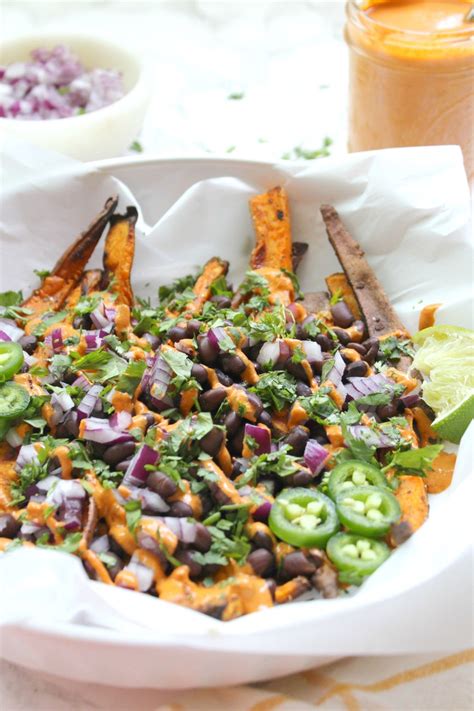 But keep in mind you are still deep frying these. Loaded Sweet Potato Fries with Vegan Chipotle Sauce ...