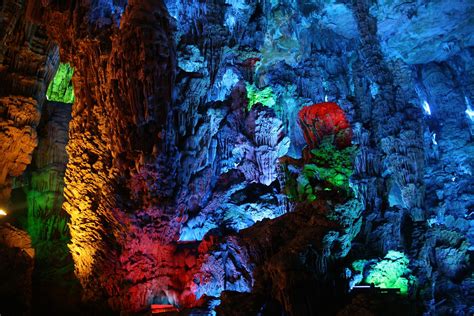 Reed Flute Cave Landscape Beauty Wallpapers Hd