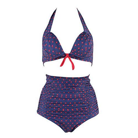 Joymode Womens Plus Size Bikini Set Floral Print High Waisted Swimsuit