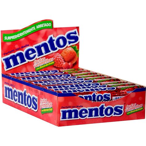Bala Mentos Stick Frutas Vermelhas 38g Caixa Com 16 Unidades