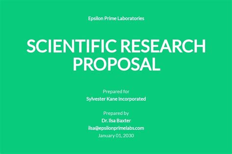Free Research Proposal Template In Pdf