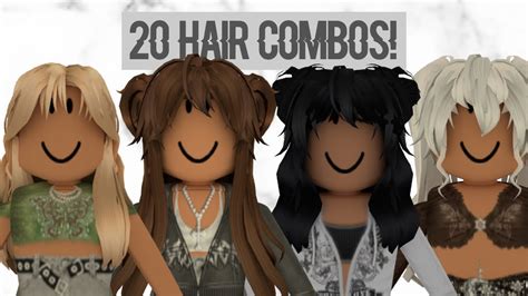 20 Roblox Hair Combos All Colors Itslxse ♡ Youtube