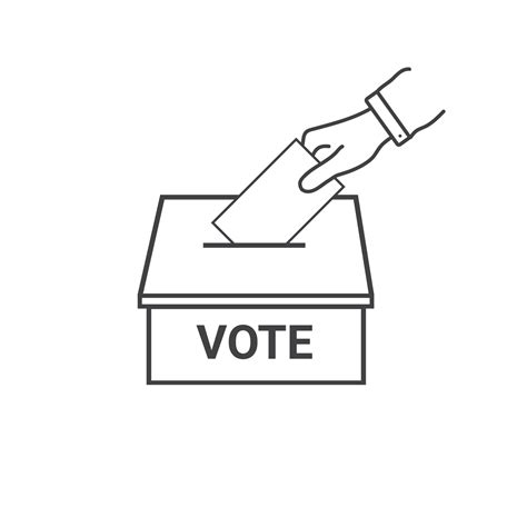 Hand Voting Ballot With Box Icon Election Vote Concept 2003935 Vector