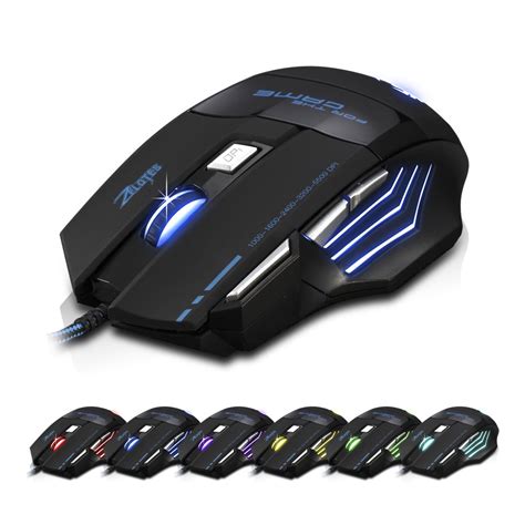 Zelotes 5500 Dpi 7 Button Led Optical Usb Wired Gaming Mouse Mice For Pro Gamer Buy Online In