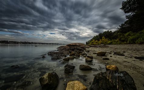 Rocks Stones Shore Clouds Hd Nature Nuages Rochers Pierres Rivage