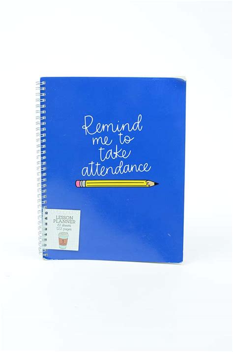 Lesson Planner Remind Me To Take Attendance Crown Office Supplies