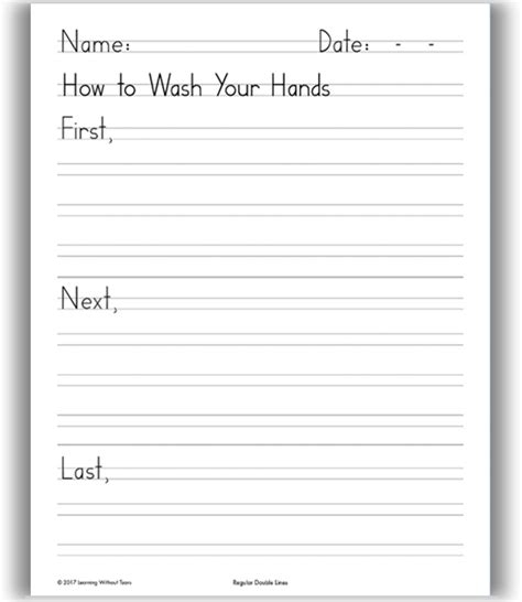 Free fruits and flowers girls narrow ruled dashed lines writing paper. 2nd Grade Writing Worksheets: Free Handwriting Printables